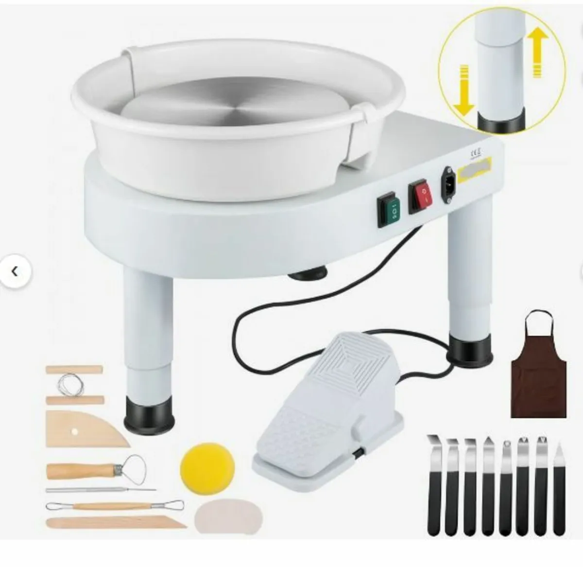 Pottery Wheel, 14in Ceramic Wheel Forming Machine - Image 1