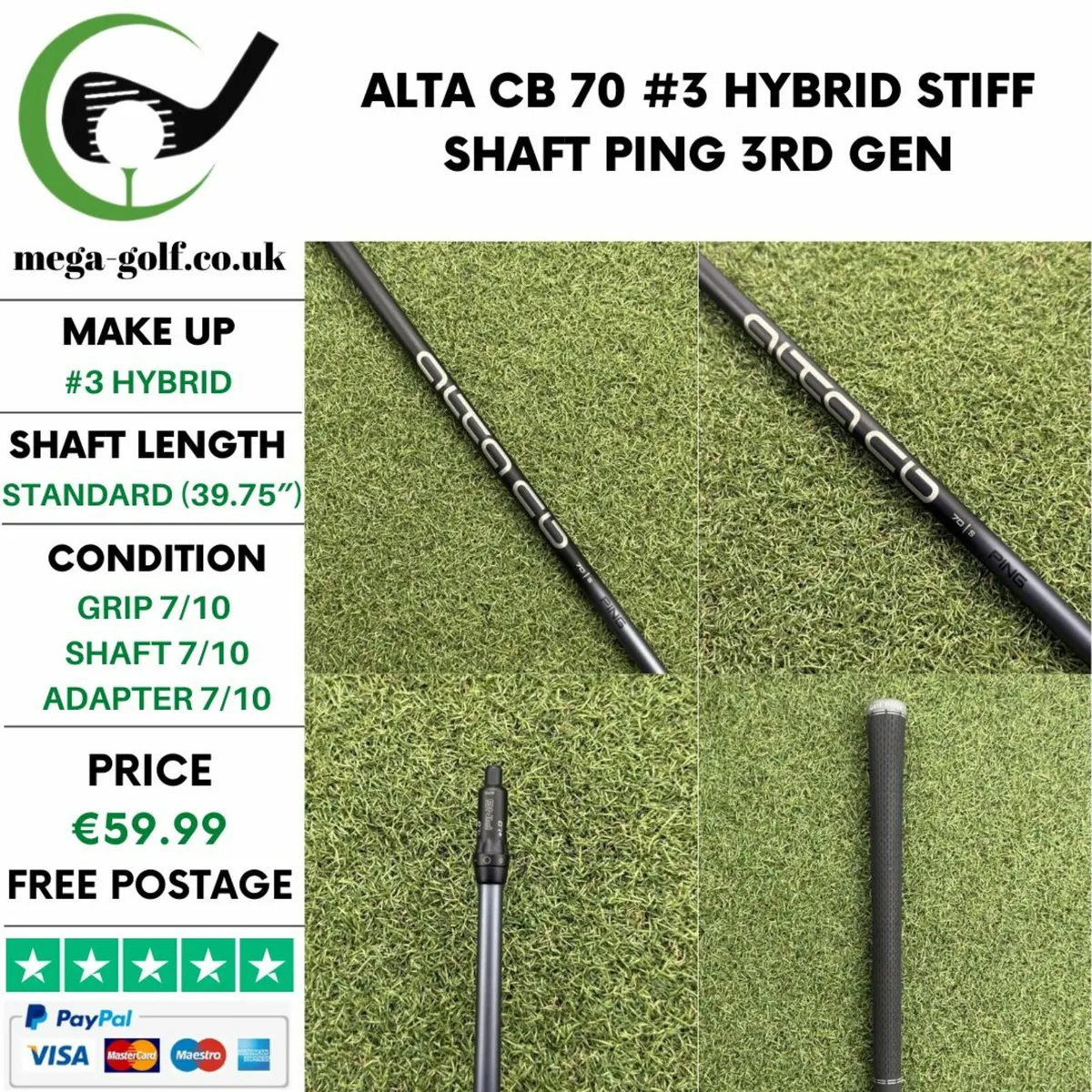 ALTA CB 70 #3 HYBRID STIFF SHAFT / PING 3RD GEN - Image 1