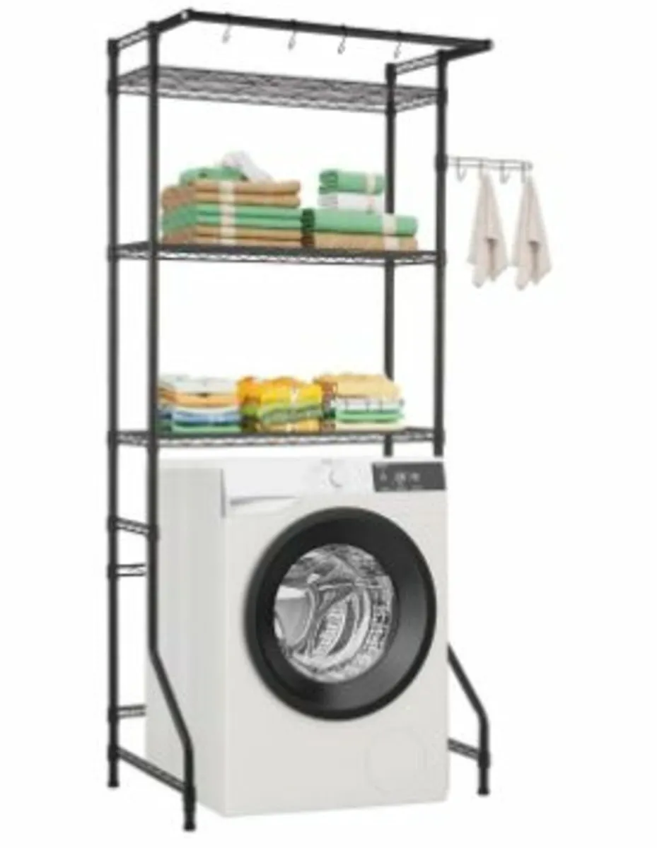Over Washer and Dryer Storage Shelf Single Row 3 - Image 1