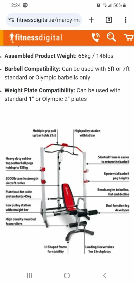Bench and gym cage - Image 3