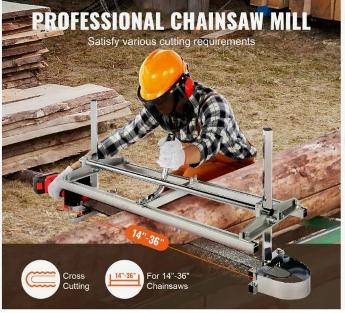 Portable Sawmill 14"-36" Guide Bar - Image 3