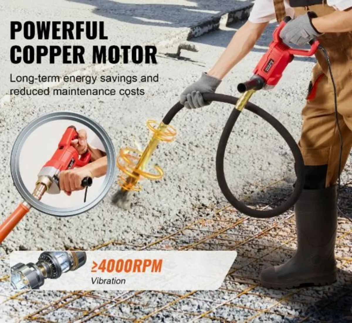 Handheld Electric Concrete Vibrator 960W - Image 2