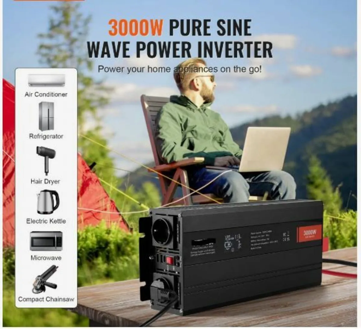 Pure Sine Wave Power Inverter 3000W - Image 2