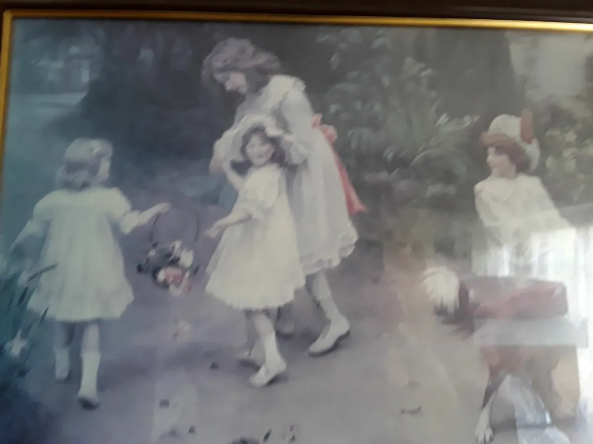 Lovely large picture Victorian scene - Image 2