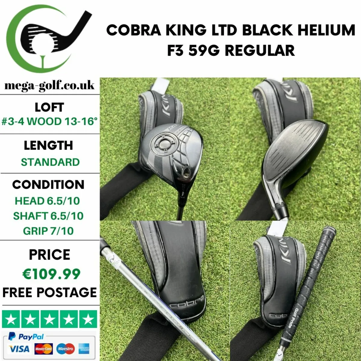 COBRA KING LTD BLACK #3-4 WOOD 13-16° / REGULAR - Image 1