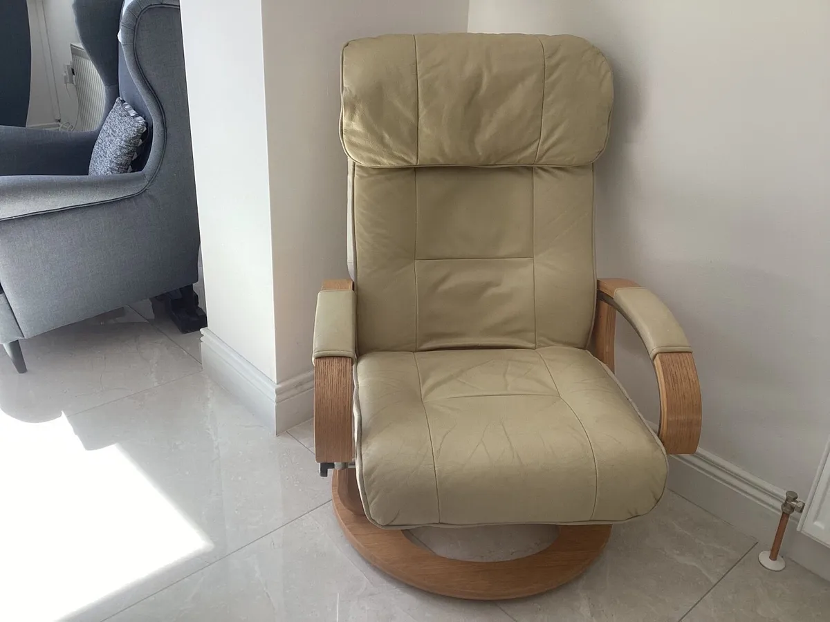 Padded Leather Office Chair - Image 1