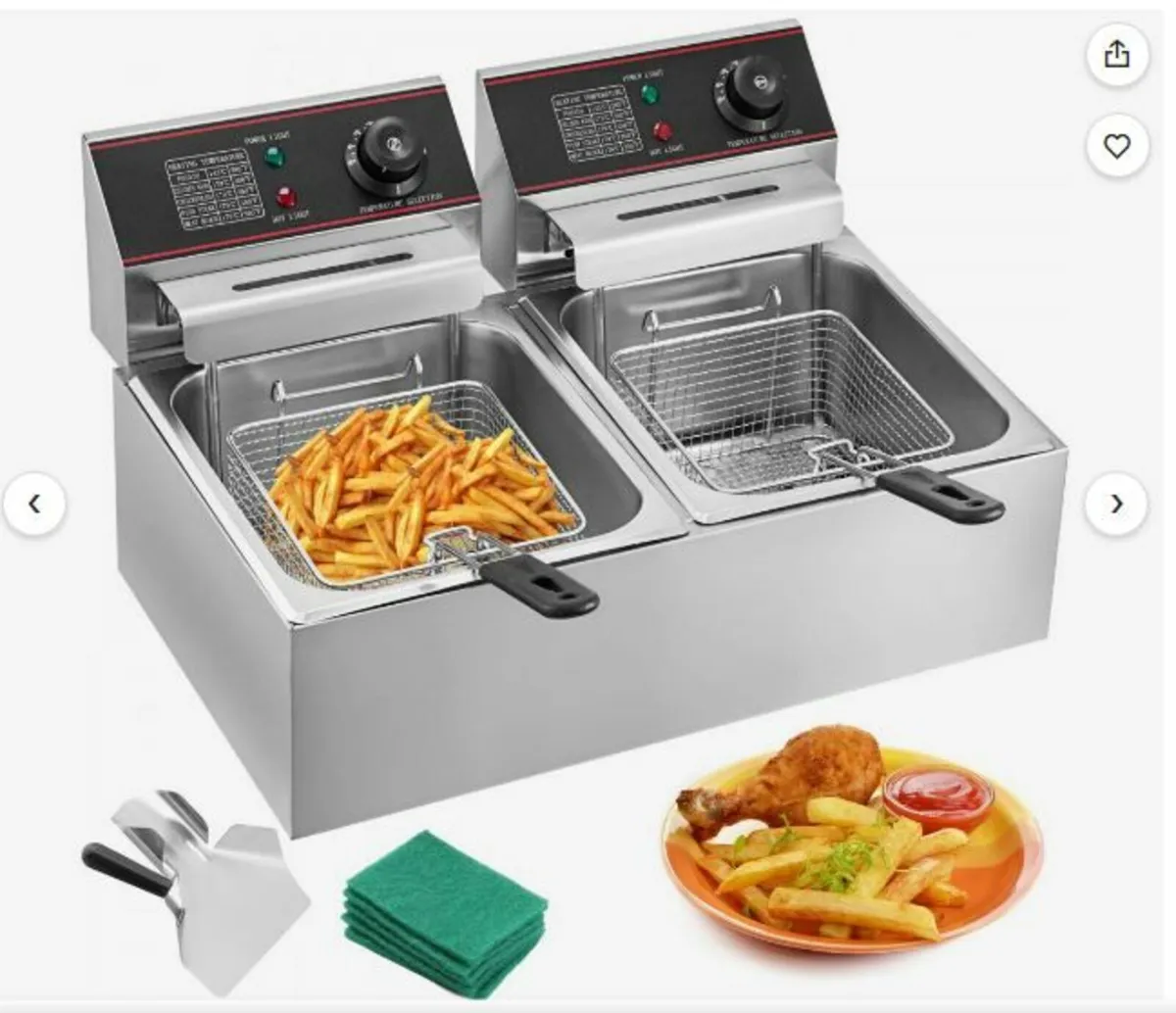 Commercial Deep Fryer 12L Electric Fryer 5000W - Image 3