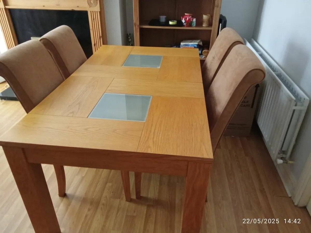 Dining table and chairs