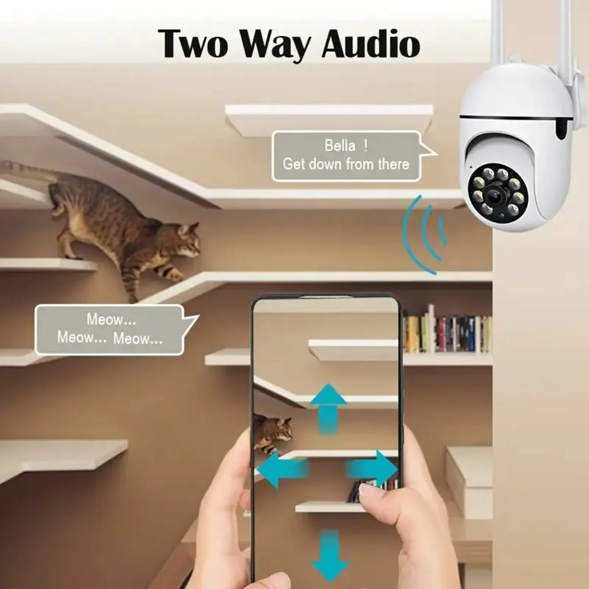 1pc YIIYRY White WiFi Smart Security Camera - Image 4
