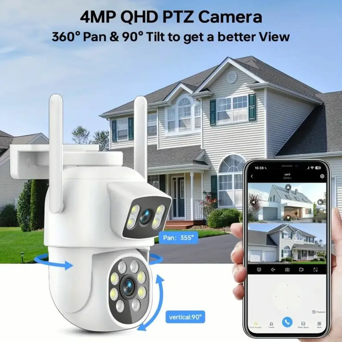 ZHXINSD Outdoor Dual Lens WiFi Security Camera - Image 3
