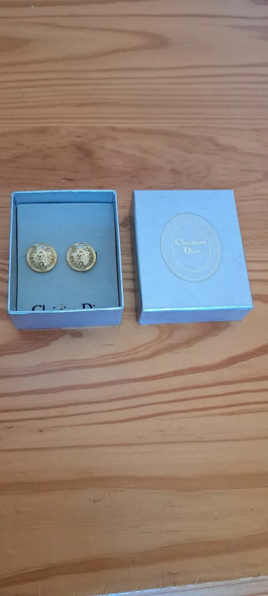 Christian Dior gold plated clip on earrings - Image 1