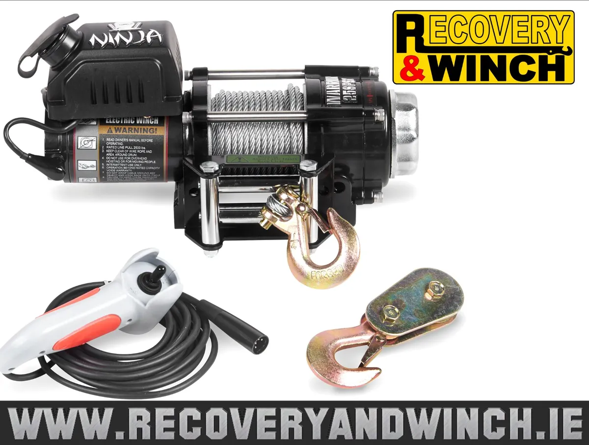 Warrior Ninja 2500lb (1134kg) Electric Winch 🔴 - Image 2