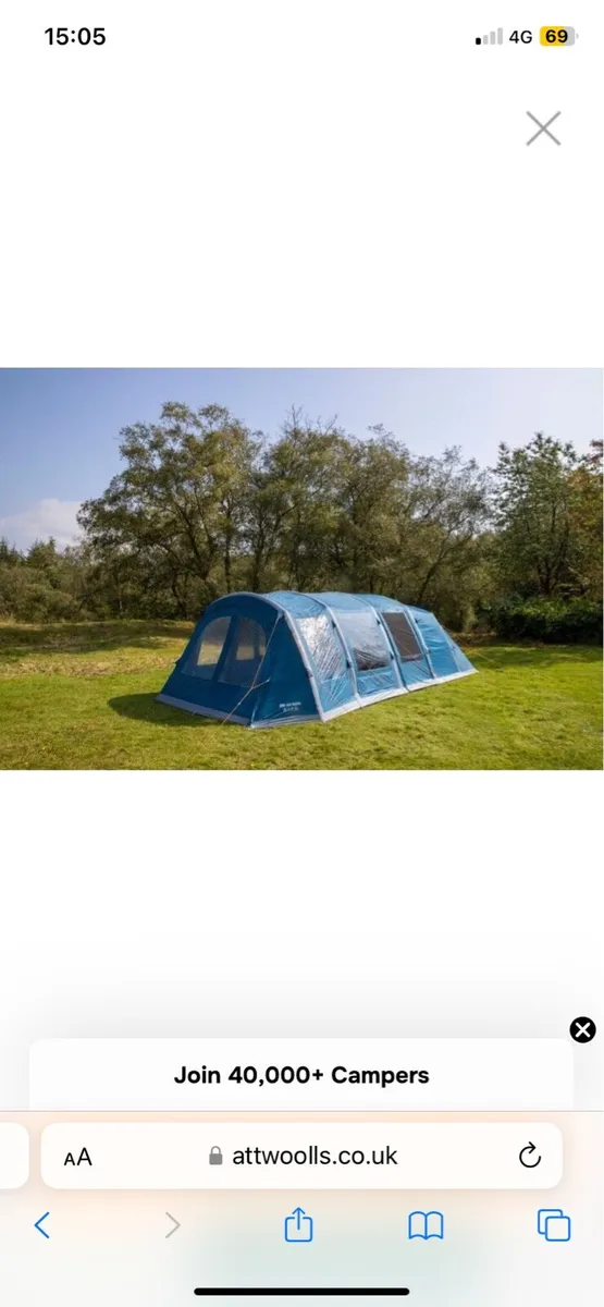 Vango air beam 6 man tent - Image 1