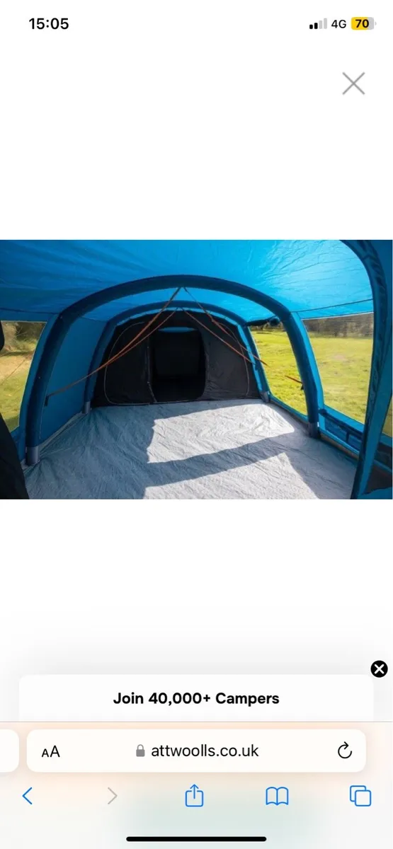 Vango air beam 6 man tent - Image 3