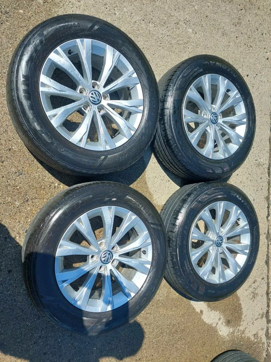 17" VW TIGUAN ALLOY WHEELS AND TYRES 5×112 - Image 2