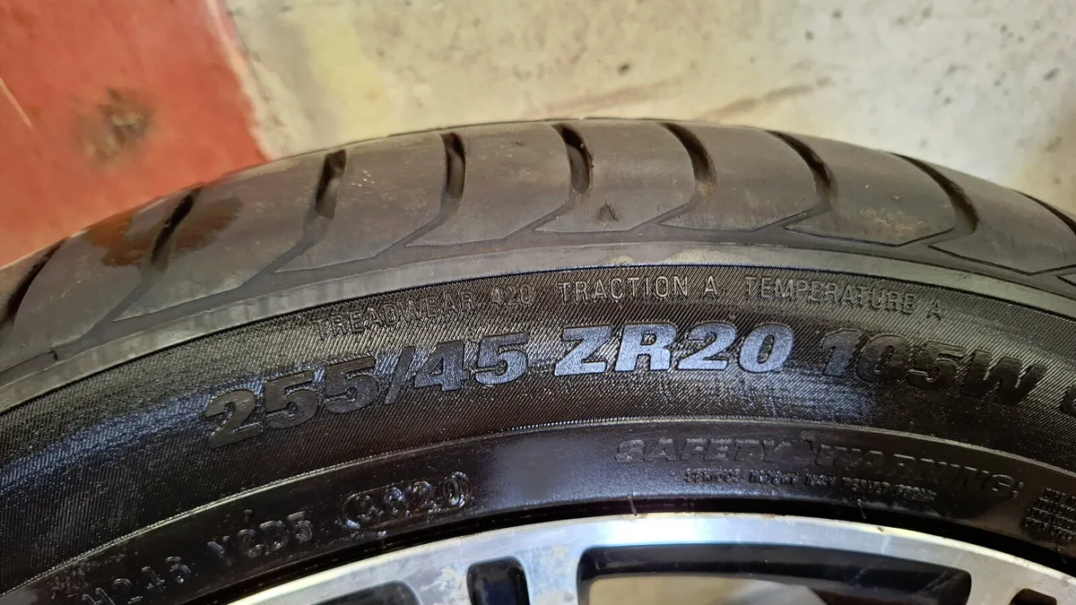 20 inch VW  Alloy Rims  Tyres for sale  255/45ZR20 - Image 2