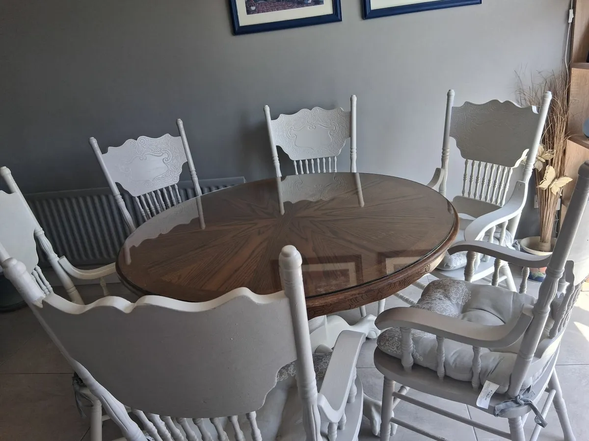 Dining Table and Six Chairs - Image 1