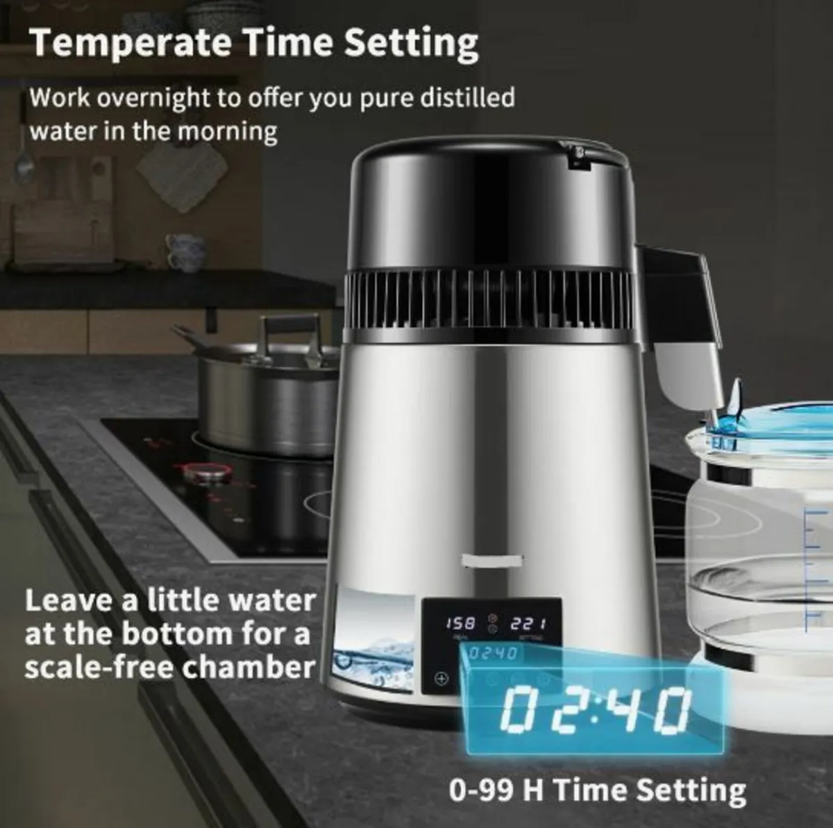 4L Water Distiller 1.5L/H Distilled Water - Image 2