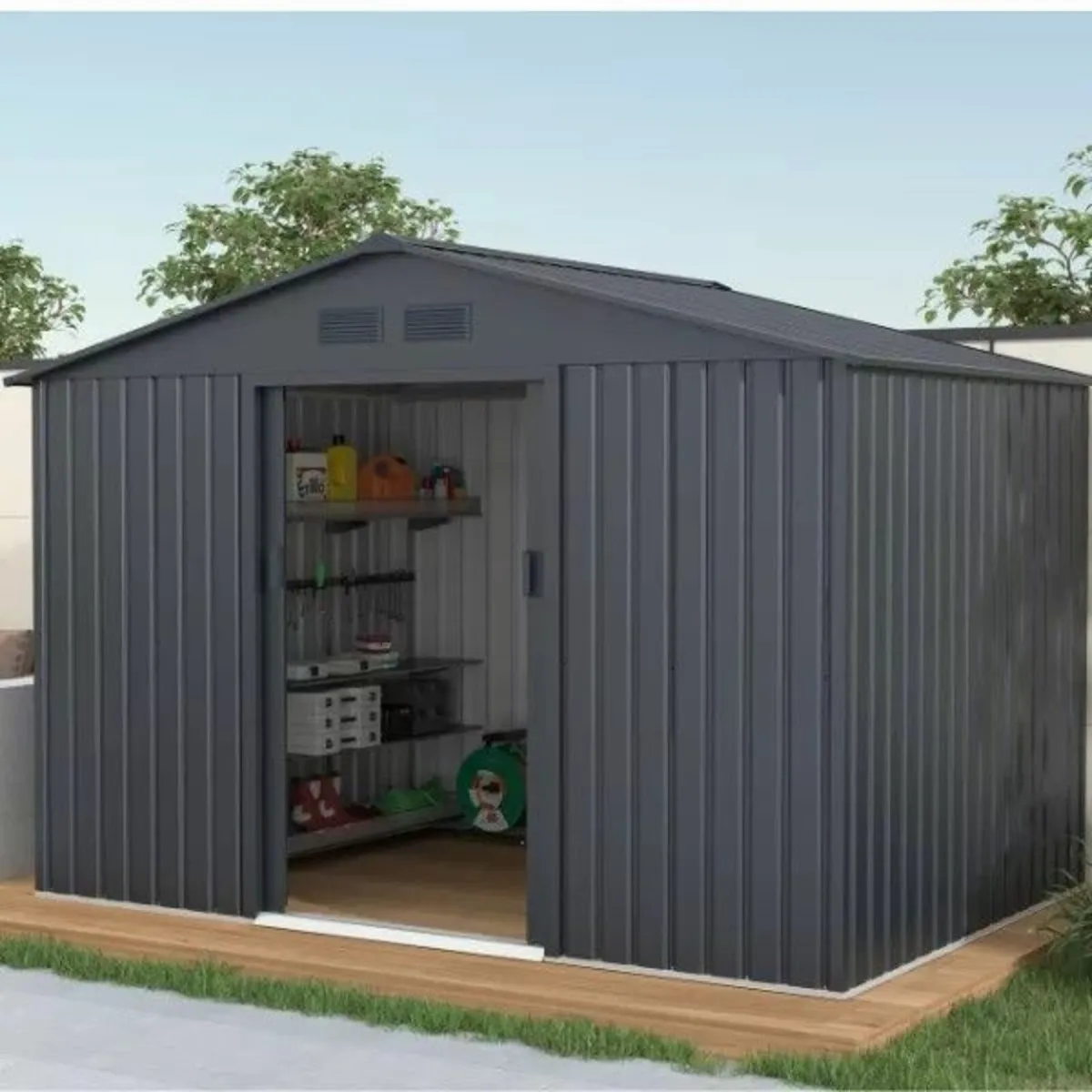 6″5′ x 9″1′ Metal Garden Shed – Weatherproof Secur - Image 1