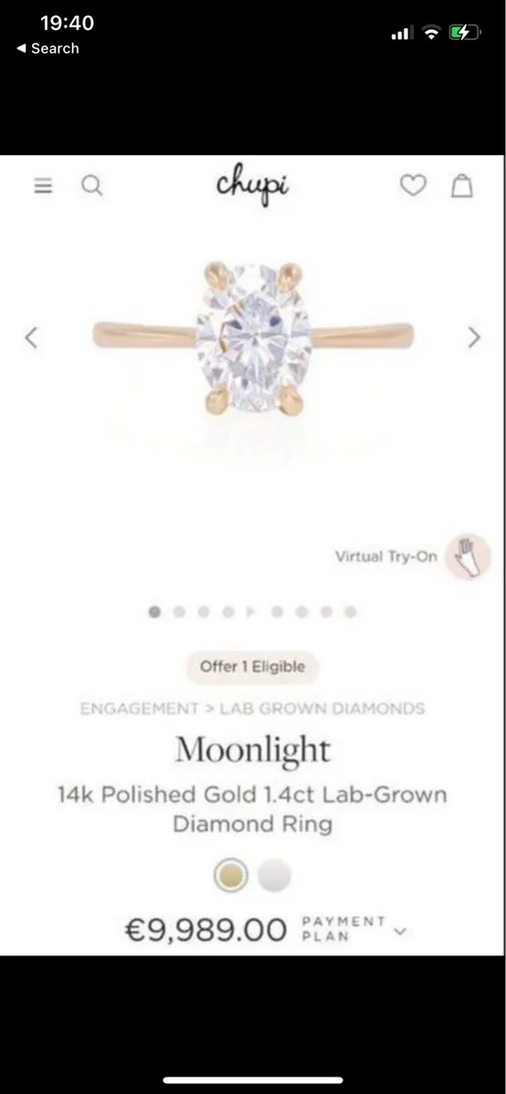Chupi 1.2 moonlight engagement ring - Image 2
