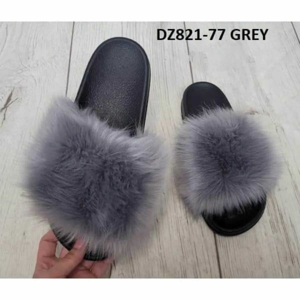 Fluffy fur slippers sizes 37-41 sizes 4-8 - Image 2