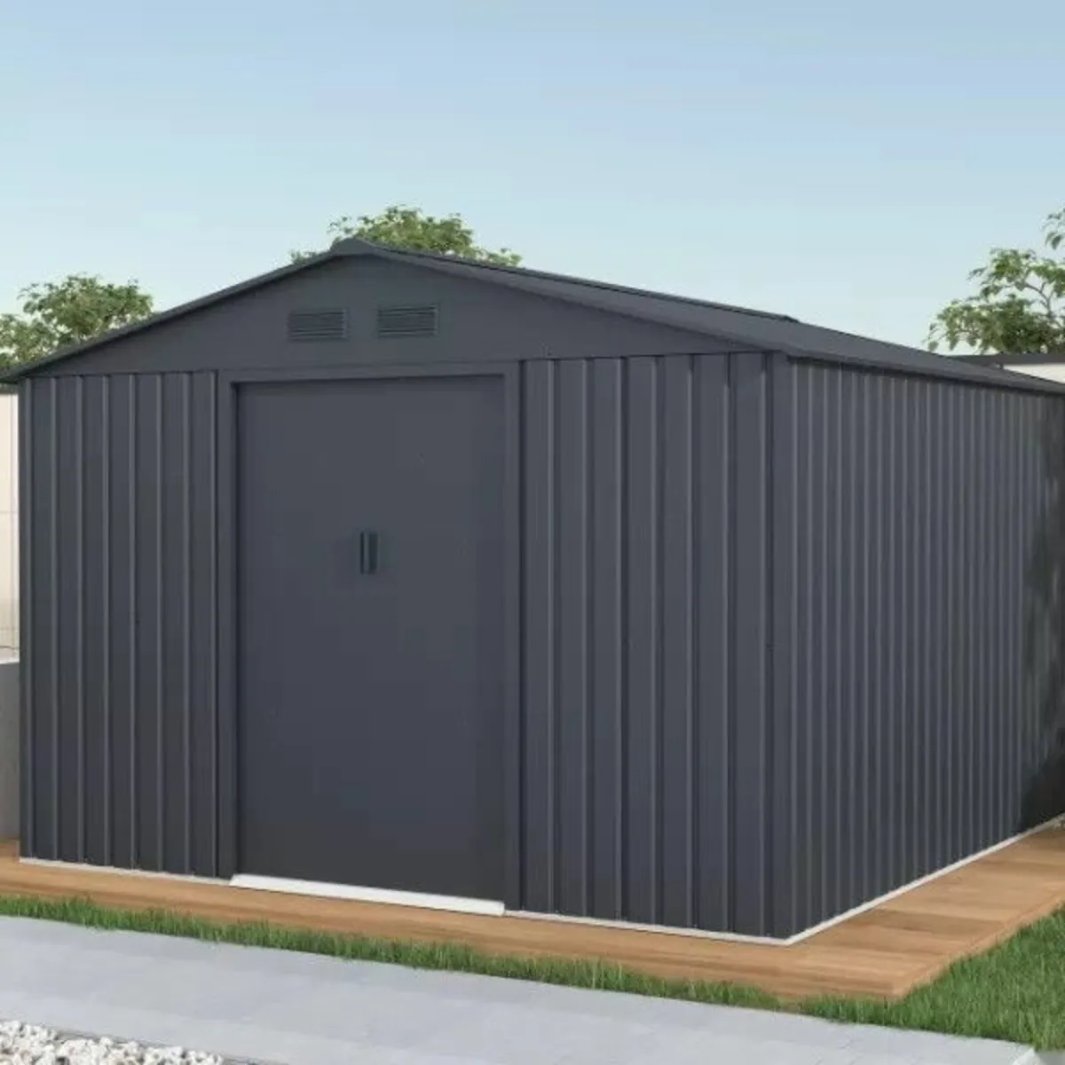 10″7′ x 9″1′ Metal Garden Shed – Heavy-Duty - Image 4