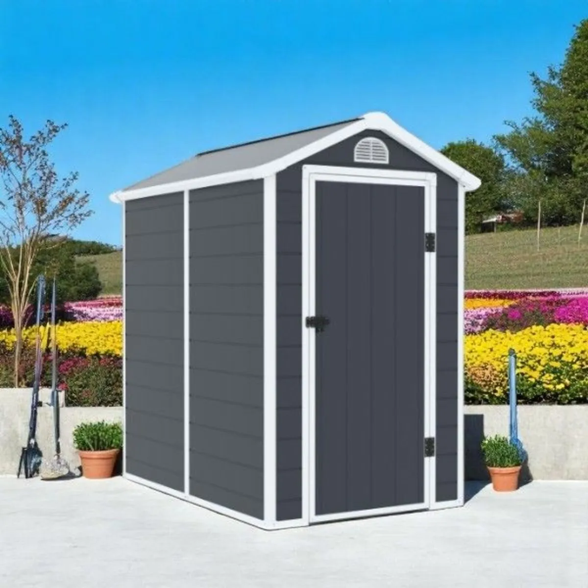 6″4′ x 4″5′ Plastic Outdoor Storage Shed - Image 1