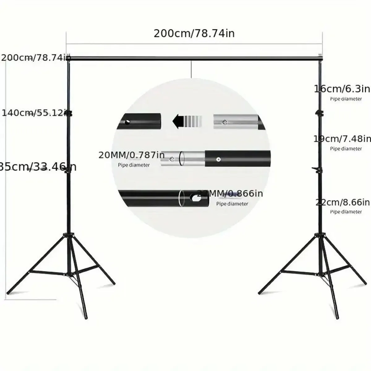 2m Background Rack For Photo Photography - Image 2