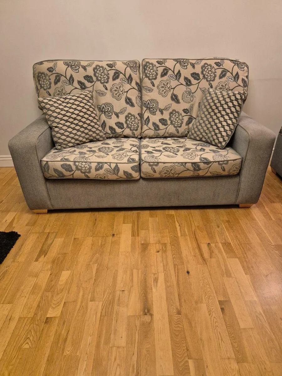 HandMade Large 2 Seater Sofa, Armchair + FootStool - Image 1