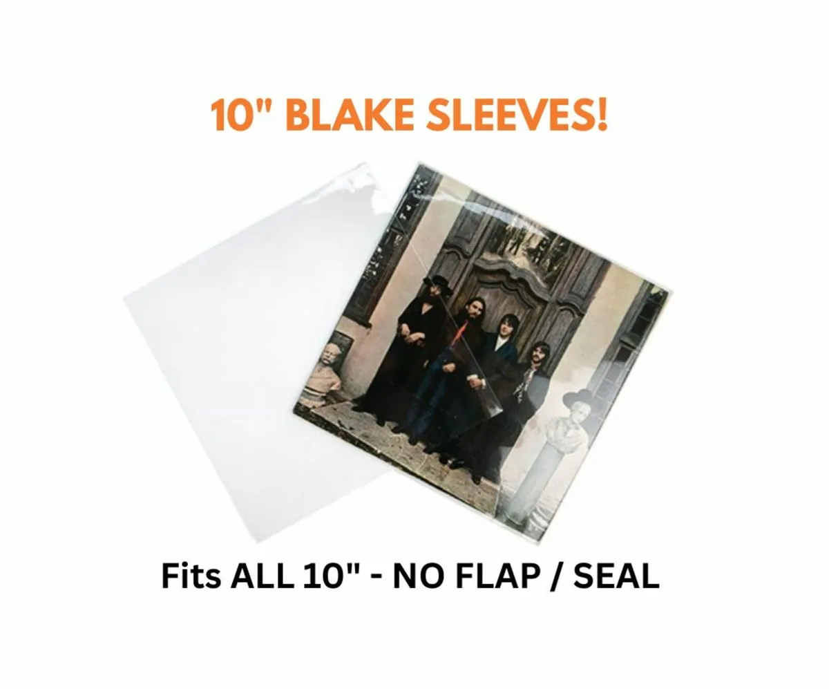 10" Vinyl Record Plastic Cover Sleeves 78s NO FLAP - Image 1