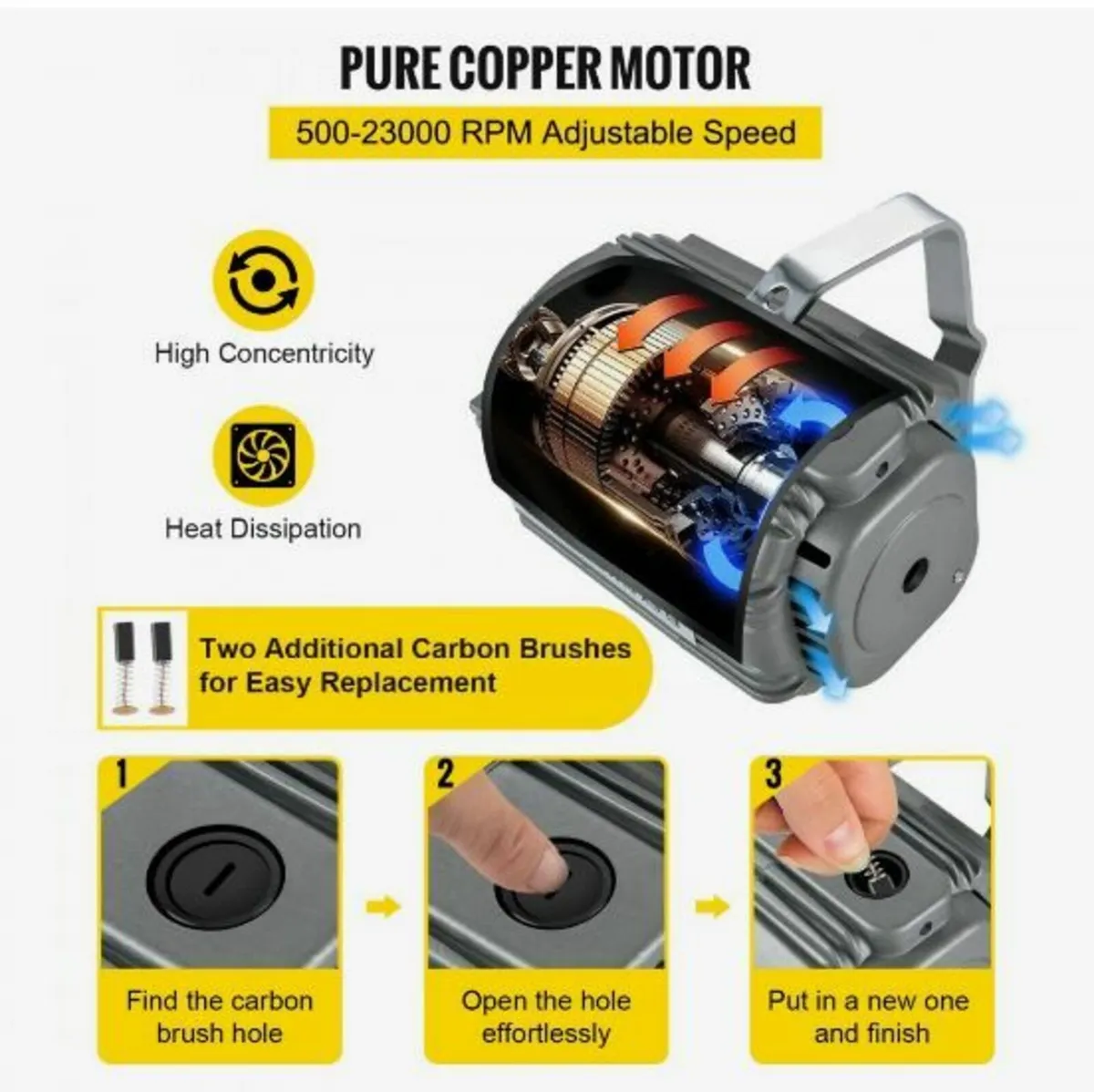 Flex Shaft Grinder 780W Rotary Tool - Image 4