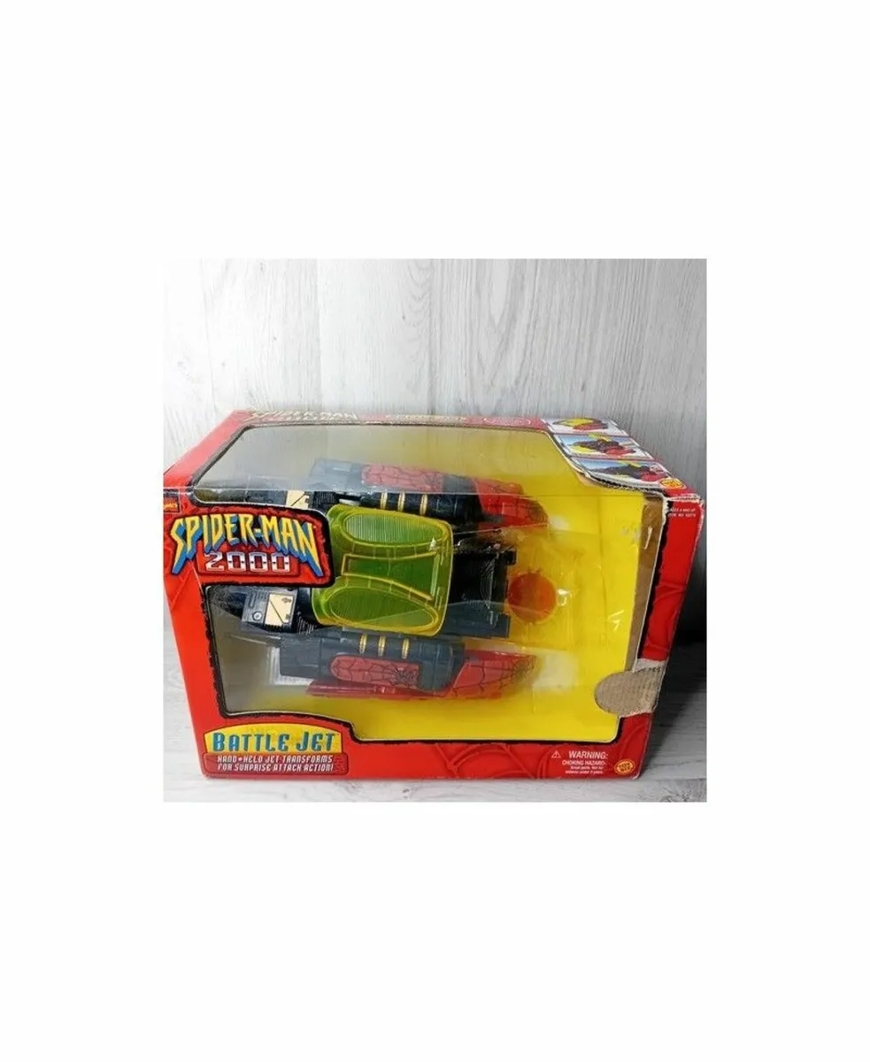SPIDERMAN 2000 BATTLE JET TOY BIZ NEW
