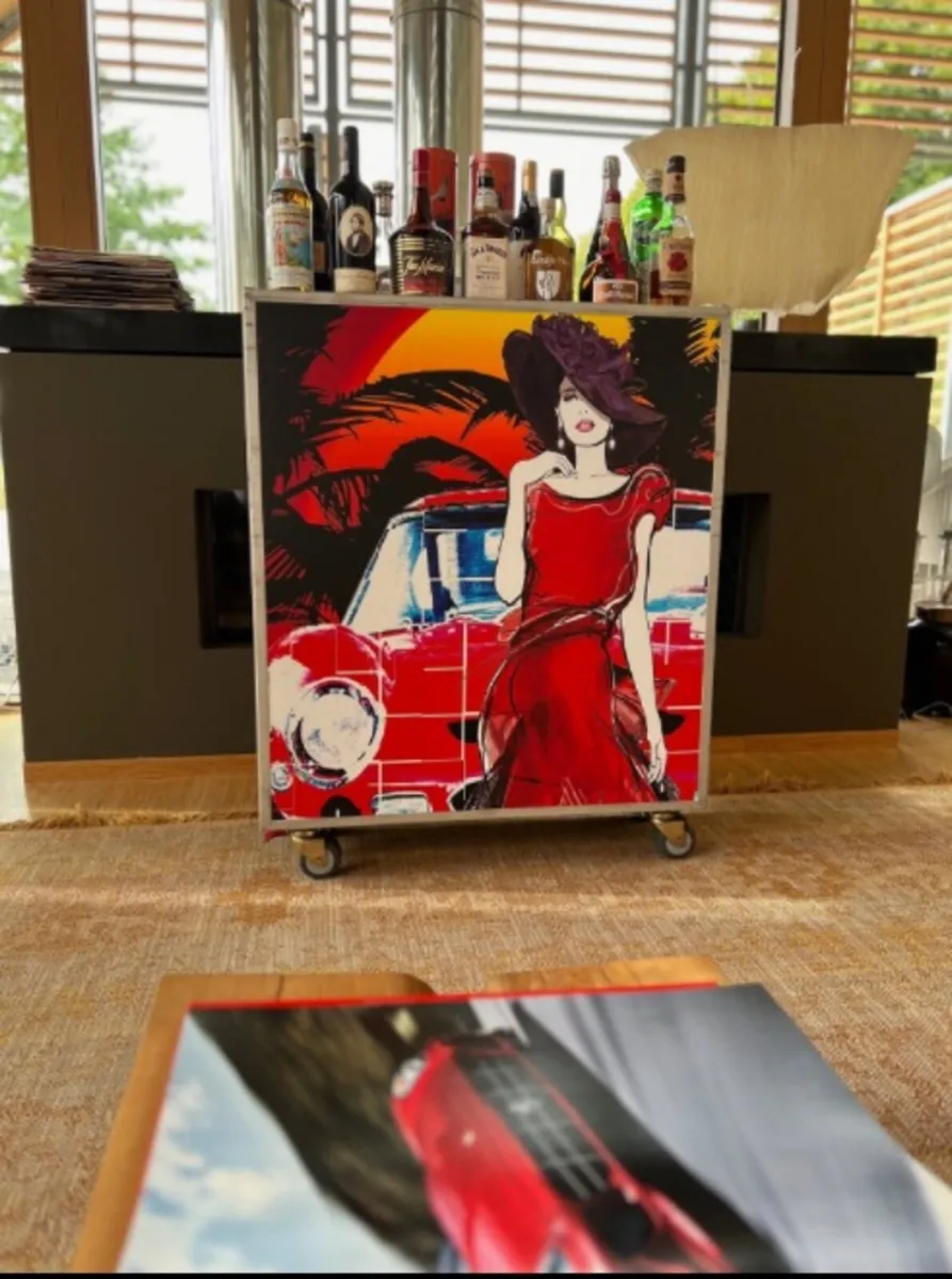 Original full size airplane trolley signed - Image 3