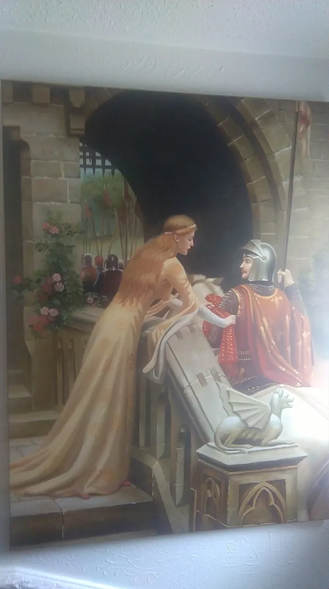 Large painting oil on canvas signed - Image 1