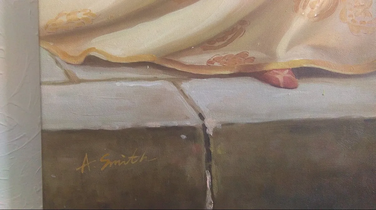 Large painting oil on canvas signed - Image 3