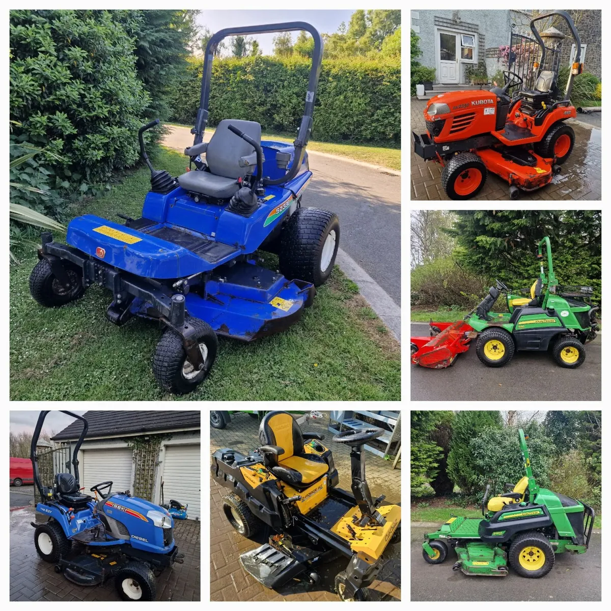 Selection of ride on mower lawnmower