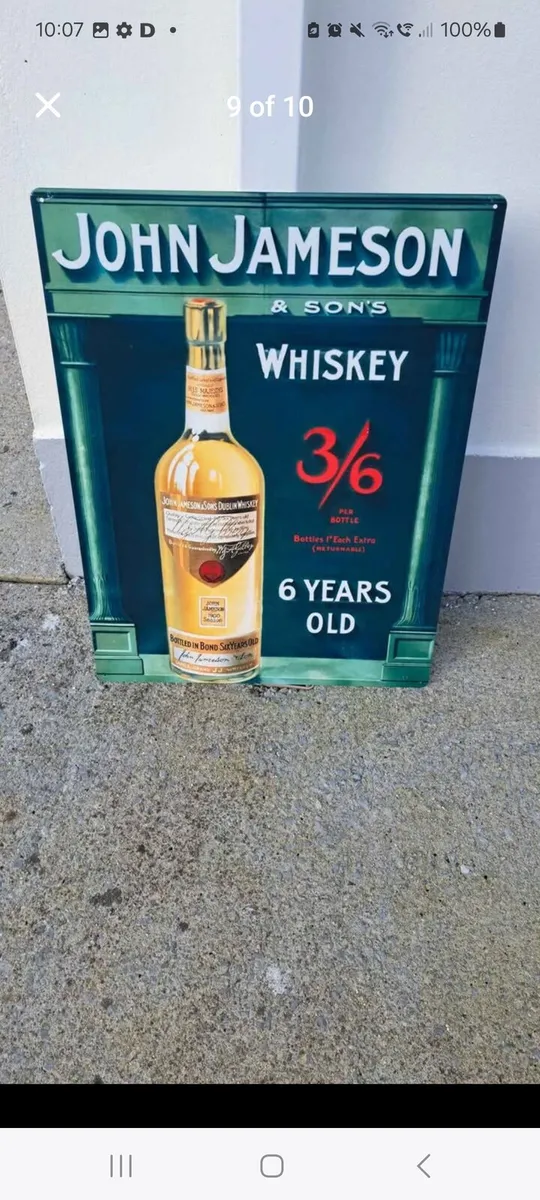 Large jamson  metal sign