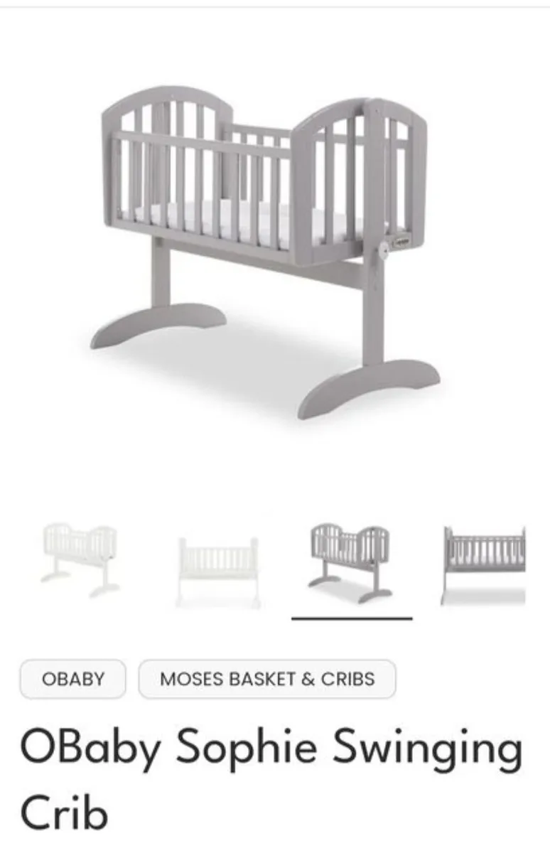 Obaby Sophie Swinging Crib with Mattress & Mattres