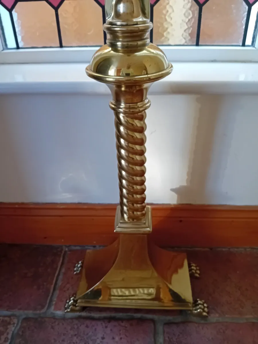 Tall Brass Crucifix H. 130cm - Image 2