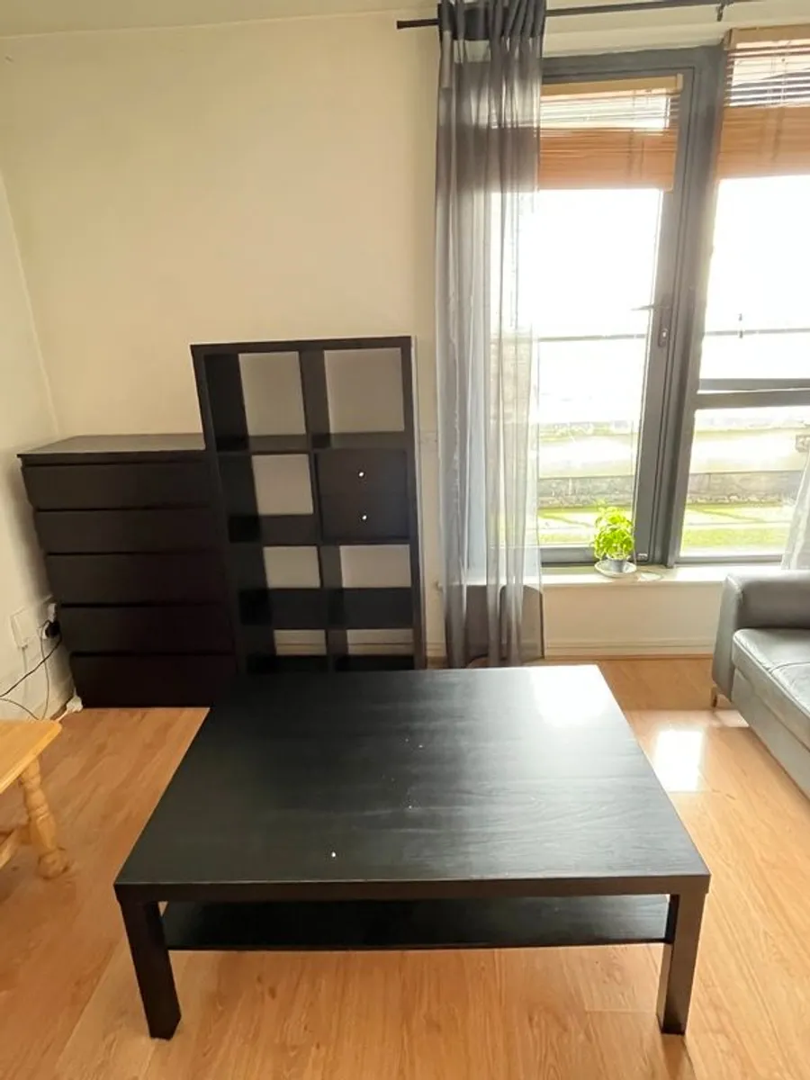 IKEA Living Room Furniture Set (Black-Brown) - Image 2