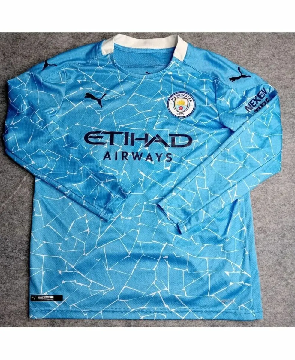 MANCHESTER CITY PUMA HOME SHIRT 20-21 LONG BOYS