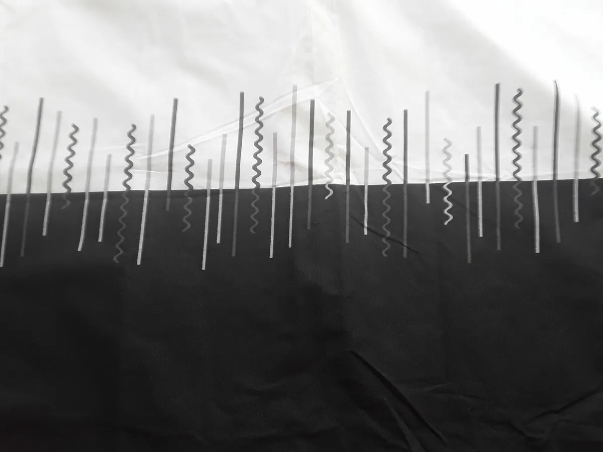 Brand new black and white drapes - Image 1