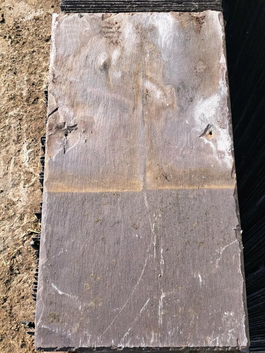 1600 qty 22x12 Reclaimed Bangor Blue Slates - Image 1