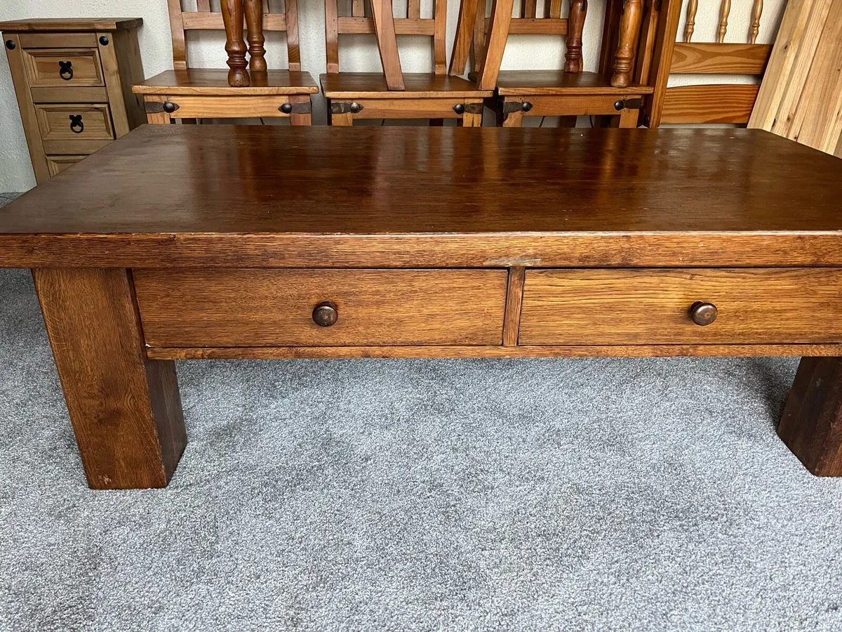 Solid oak coffee table. - Image 2