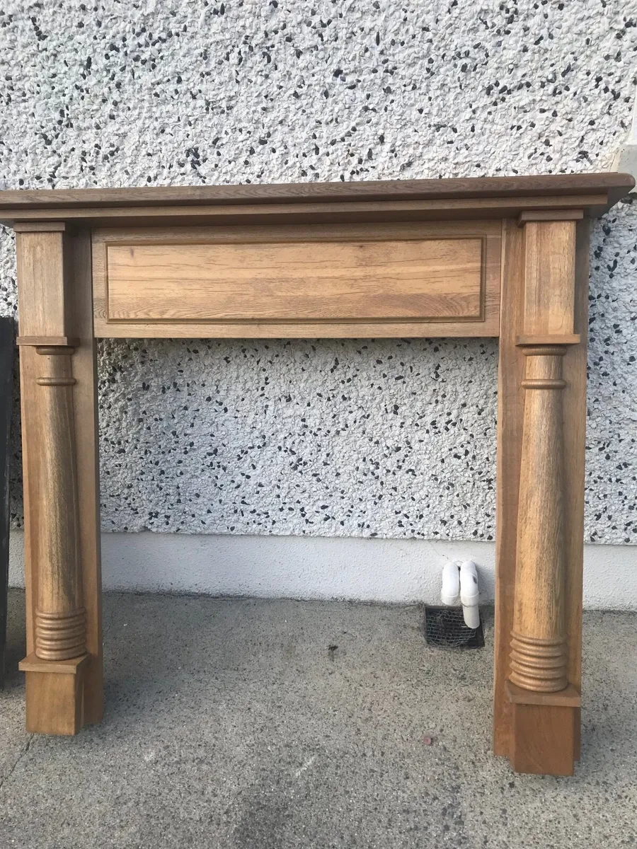 Solid oak fireplace - Image 1