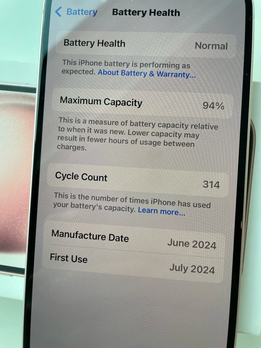iPhone 15 128 on warranty - Image 3