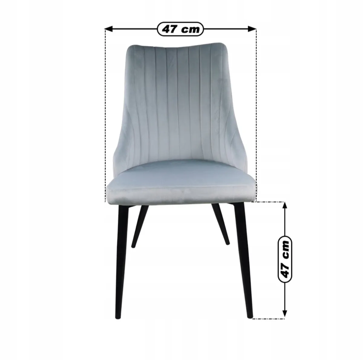 4x Upholstered  Velour Chairs - Image 3
