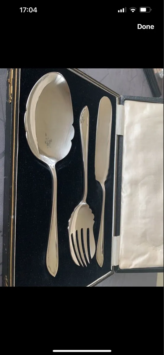 Silver cake serving set - Image 1