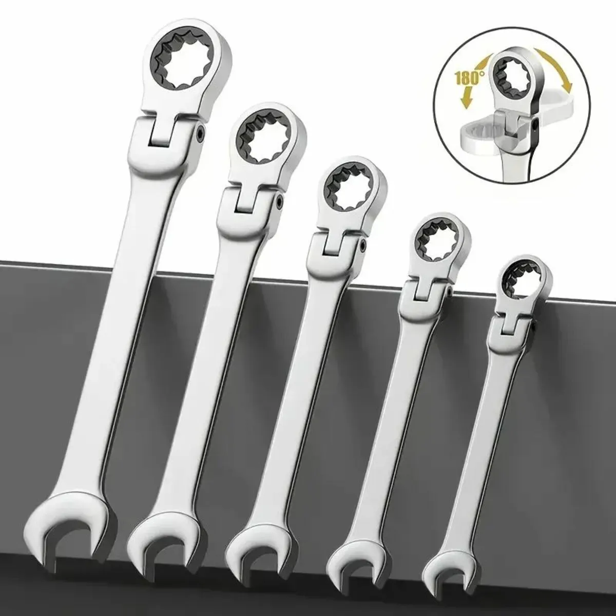 5pcs Adjustable Ratchet Wrench Set - Image 2