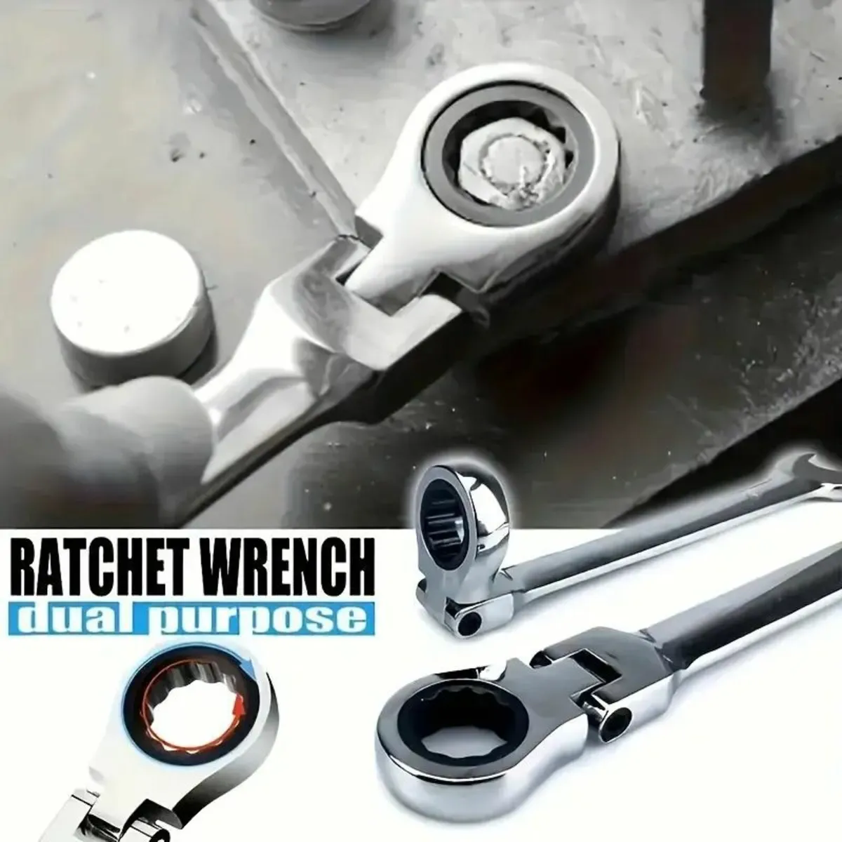 5pcs Adjustable Ratchet Wrench Set - Image 3